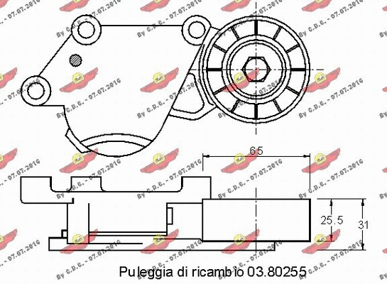 Belt Tensioner, V-ribbed belt