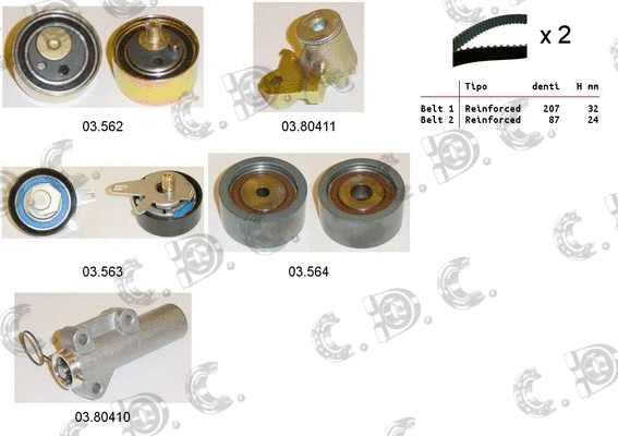 Timing Belt Kit (04.5267C)