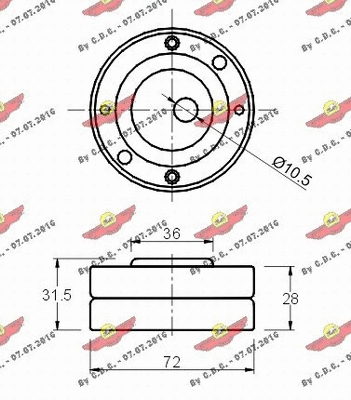 Tensioner Pulley, timing belt