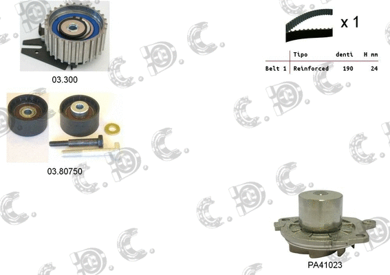 Water Pump & Timing Belt Kit (04.5125PA)