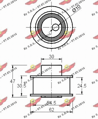 Tensioner Pulley, timing belt