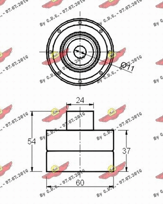 Deflection/Guide Pulley, timing belt