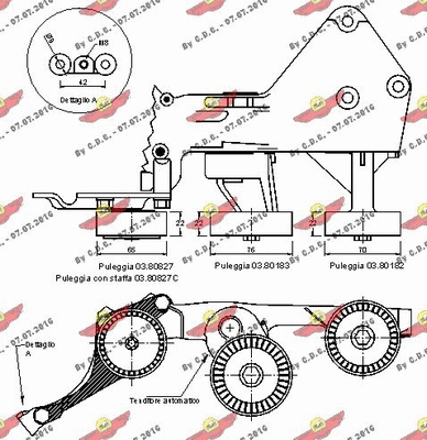Belt Tensioner, V-ribbed belt
