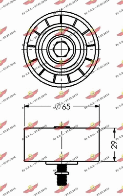 Deflection/Guide Pulley, V-ribbed belt
