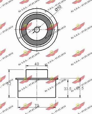 Deflection/Guide Pulley, timing belt