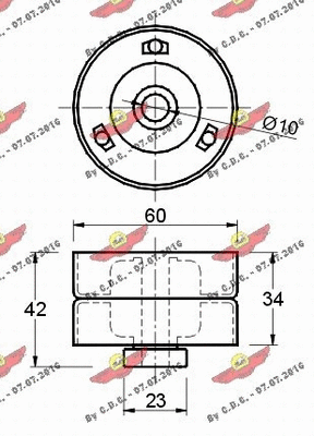 Deflection/Guide Pulley, timing belt