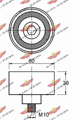 Deflection/Guide Pulley, timing belt
