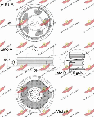 Belt Pulley, crankshaft