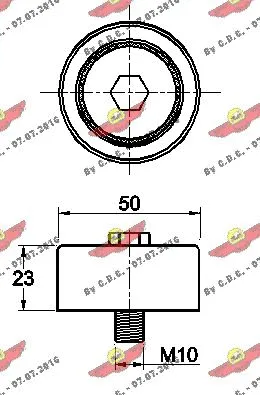 Deflection/Guide Pulley, V-ribbed belt