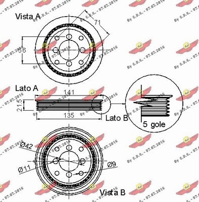 Belt Pulley, crankshaft