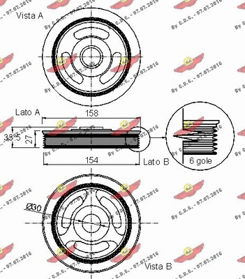 Belt Pulley, crankshaft