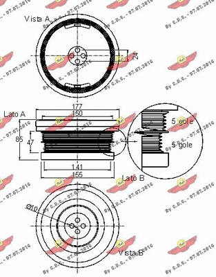 Belt Pulley, crankshaft
