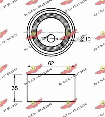Tensioner Pulley, timing belt