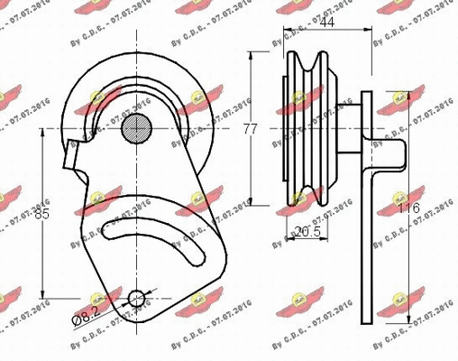Belt Tensioner, V-ribbed belt