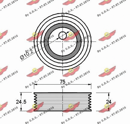 Belt Tensioner, V-ribbed belt