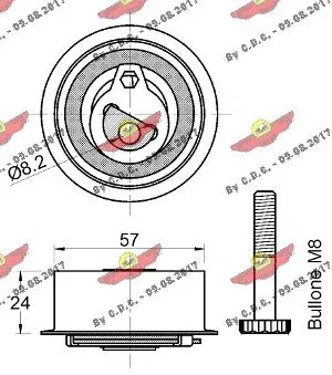 Deflection/Guide Pulley, timing belt