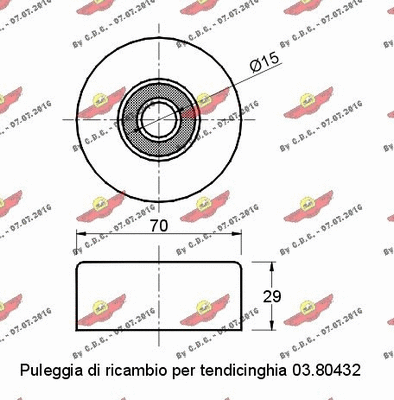 Deflection/Guide Pulley, V-ribbed belt