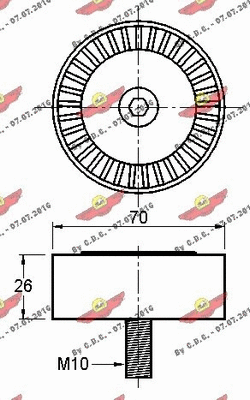 Deflection/Guide Pulley, V-ribbed belt