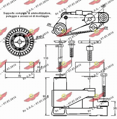 Belt Tensioner, V-ribbed belt