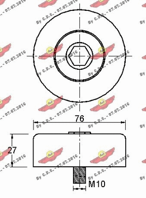 Deflection/Guide Pulley, V-ribbed belt