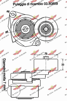 Belt Tensioner, V-ribbed belt