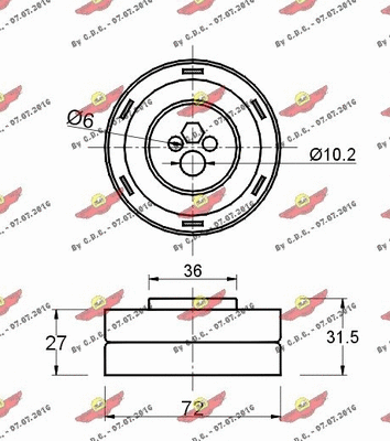 Tensioner Pulley, timing belt