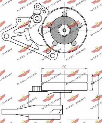 Belt Tensioner, V-ribbed belt