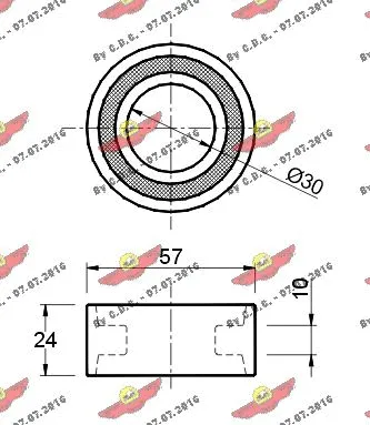 Deflection/Guide Pulley, timing belt