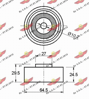Deflection/Guide Pulley, timing belt