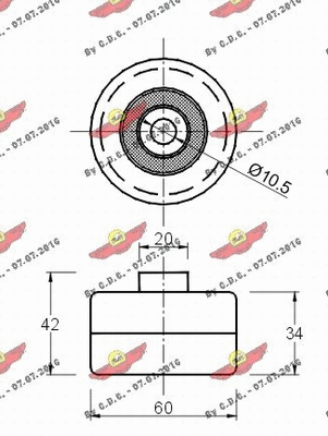 Deflection/Guide Pulley, timing belt