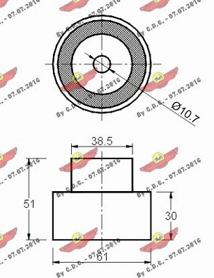 Deflection/Guide Pulley, timing belt