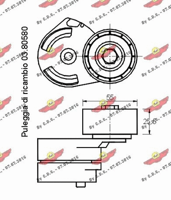 Belt Tensioner, V-ribbed belt
