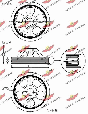 Belt Pulley, crankshaft