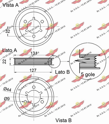 Belt Pulley, crankshaft
