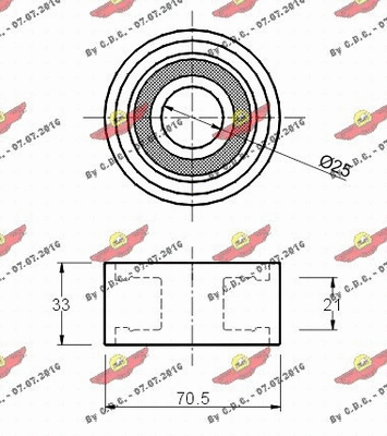 Deflection/Guide Pulley, timing belt