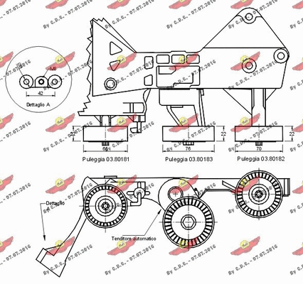 Belt Tensioner, V-ribbed belt