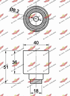 Deflection/Guide Pulley, timing belt