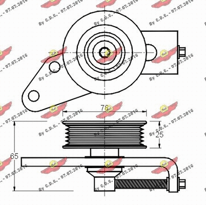Belt Tensioner, V-ribbed belt