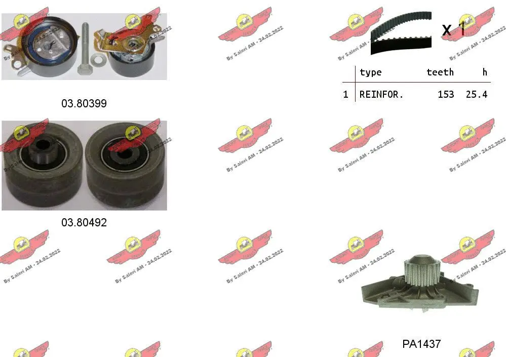 Water Pump & Timing Belt Kit (04.5137PA)