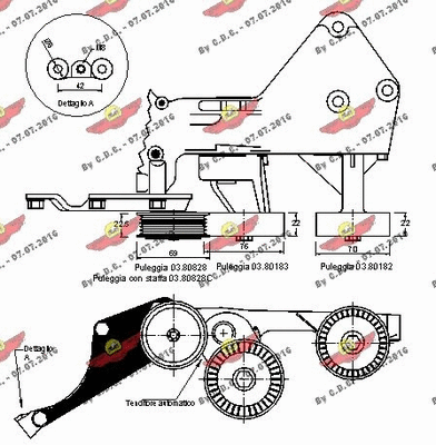 Belt Tensioner, V-ribbed belt