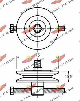 Belt Tensioner, V-ribbed belt