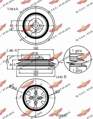 Belt Pulley, crankshaft