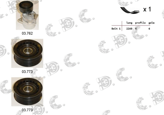 V-Ribbed Belt Set (06.0127)