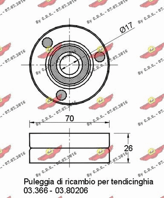 Deflection/Guide Pulley, V-ribbed belt