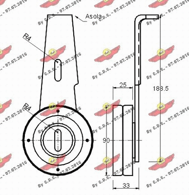 Belt Tensioner, V-ribbed belt