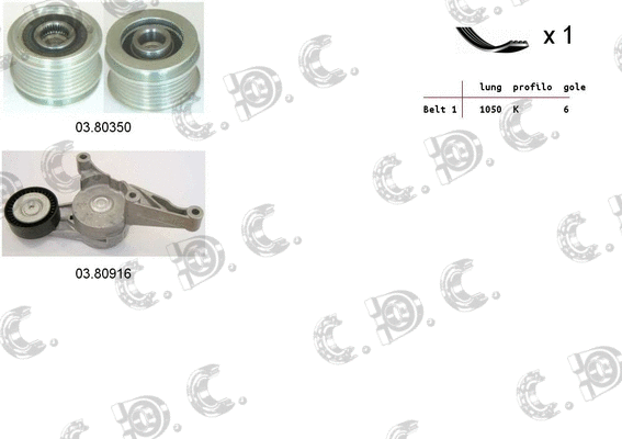 V-Ribbed Belt Set (06.0047)