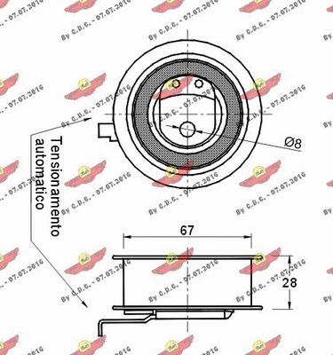 Tensioner Pulley, timing belt