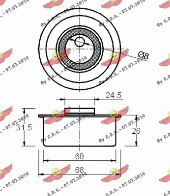 Tensioner Pulley, timing belt