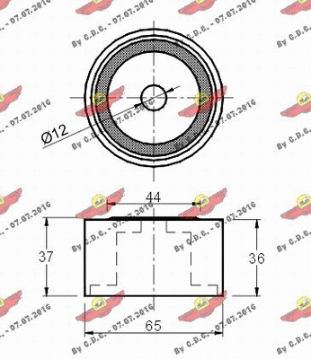Deflection/Guide Pulley, timing belt