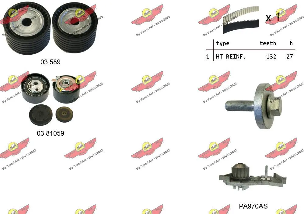 Water Pump & Timing Belt Kit (04.5278PA)